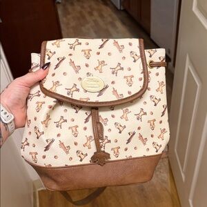 Disney Cream and Brown Character Backpack
